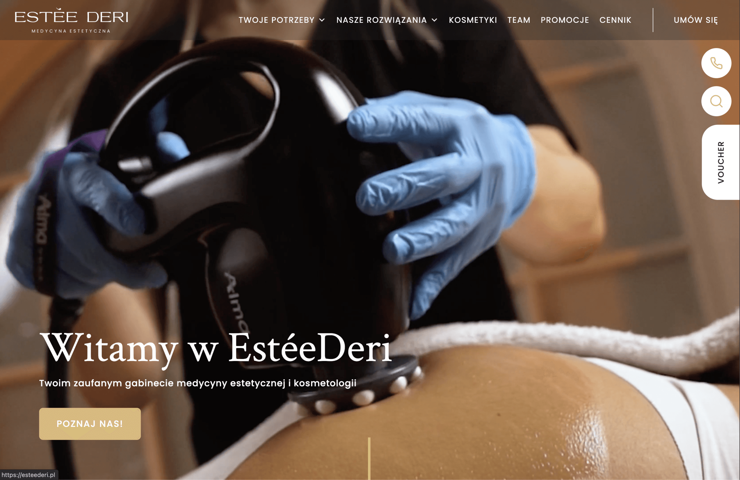 Strona usługowa, która porządkuje ofertę i doświadczenie salonu beauty.