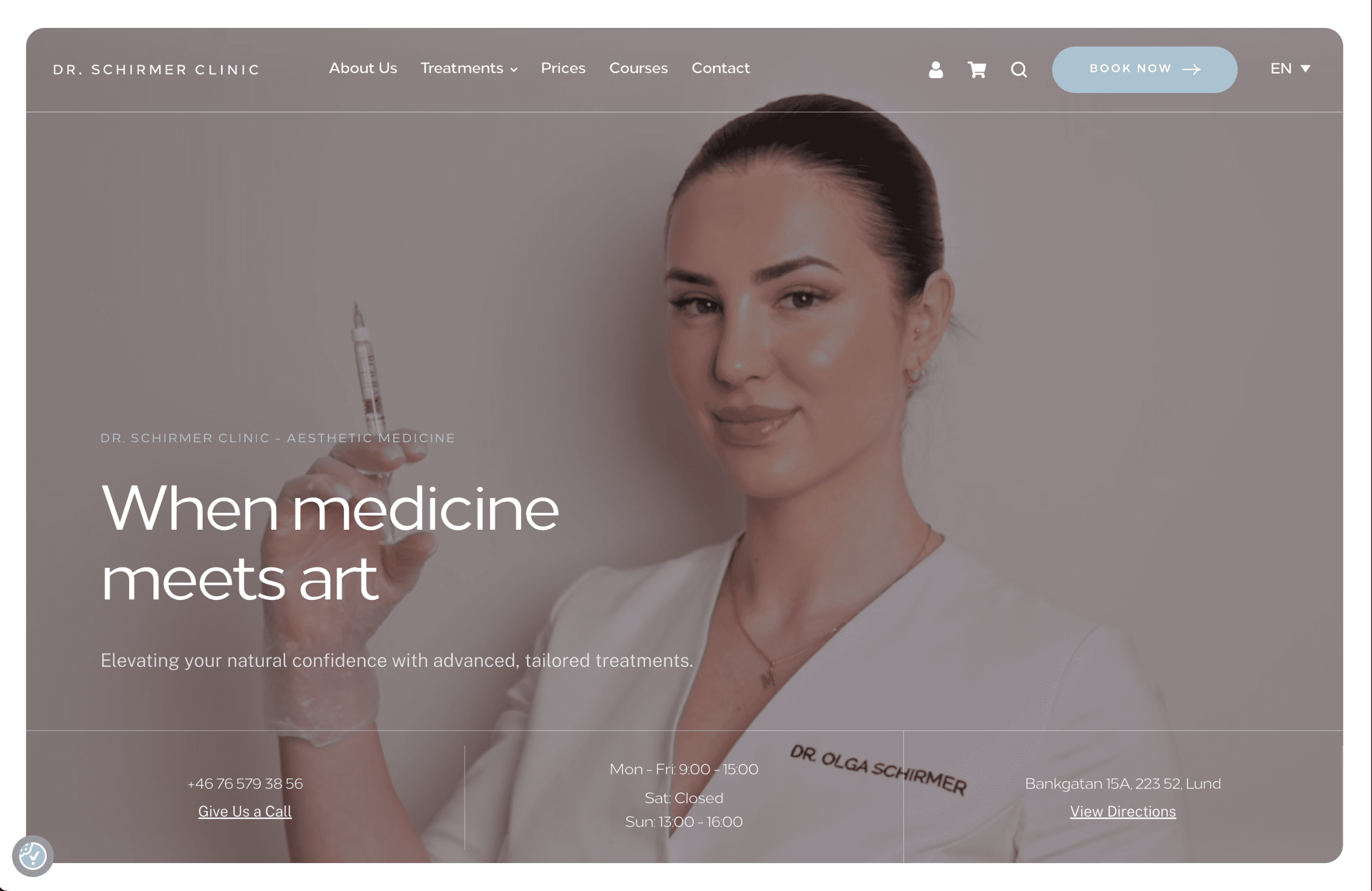 Strona, która łączy ofertę salonu z międzynarodową platformą szkoleniową.